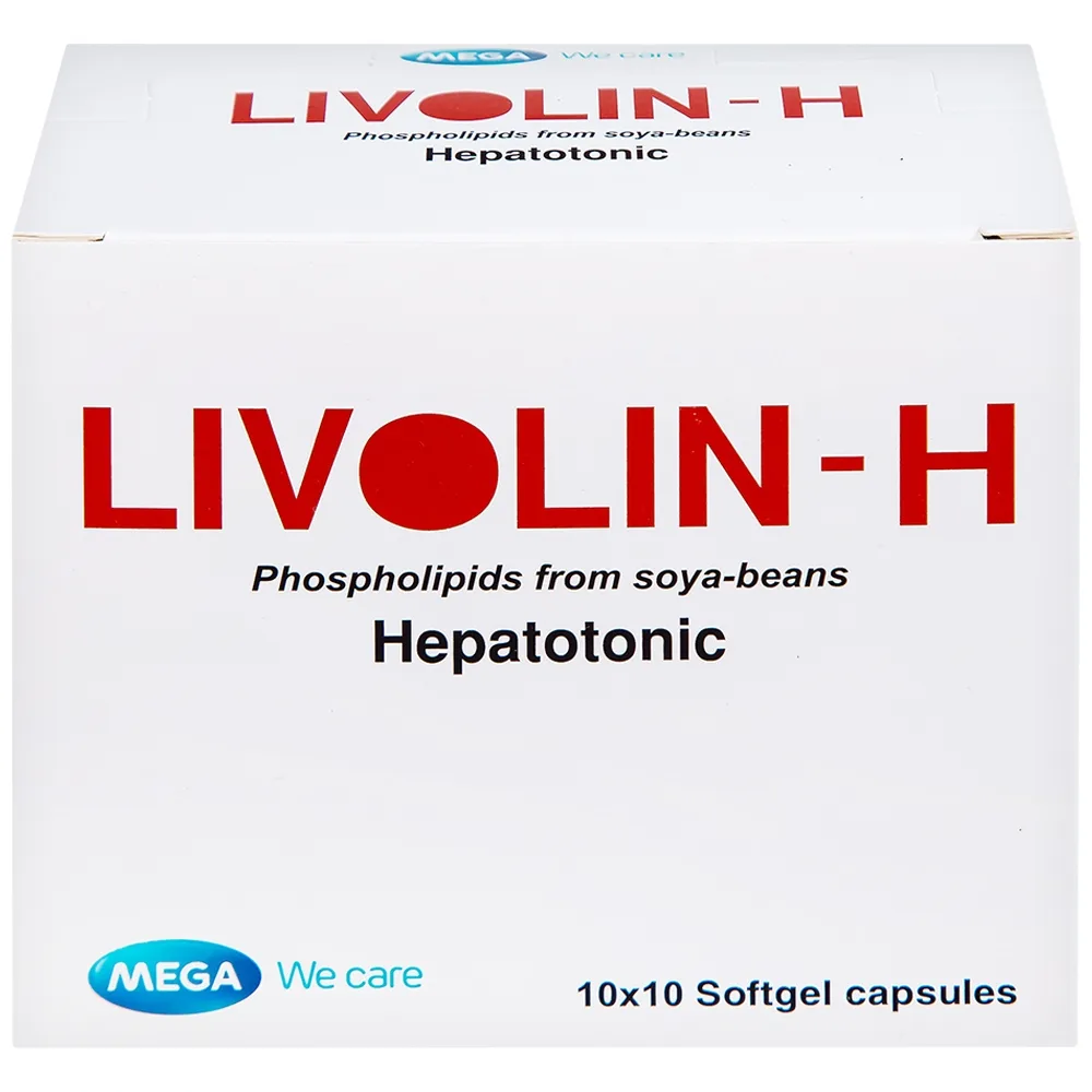 Hình ảnh Viên nang mềm Livolin-H 300mg MEGA We care cải thiện bệnh gan, chán ăn, đau hạ sườn phải (10 vỉ x 10 viên)