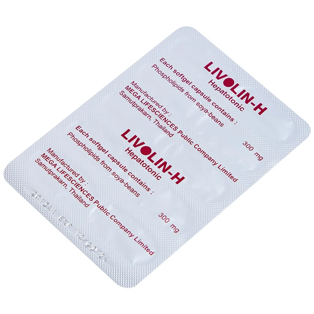 Hình ảnh Viên nang mềm Livolin-H 300mg MEGA We care cải thiện bệnh gan, chán ăn, đau hạ sườn phải (10 vỉ x 10 viên)