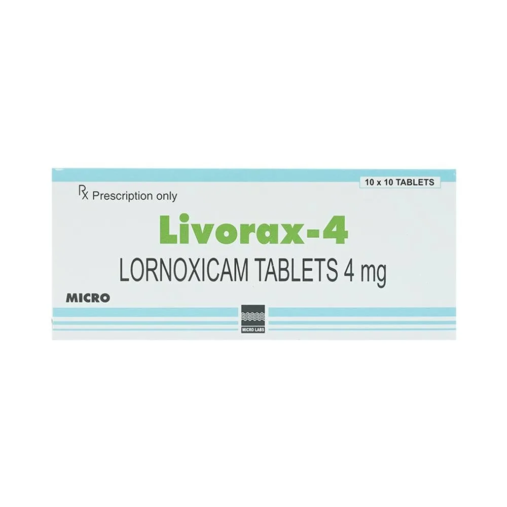 Hình ảnh Viên nén Livorax-4 Micro giảm đau và chống viêm xương khớp (10 vỉ x 10 viên)