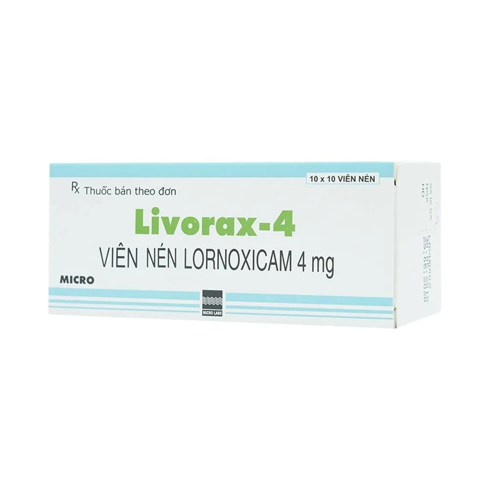 Hình ảnh Viên nén Livorax-4 Micro giảm đau và chống viêm xương khớp (10 vỉ x 10 viên)