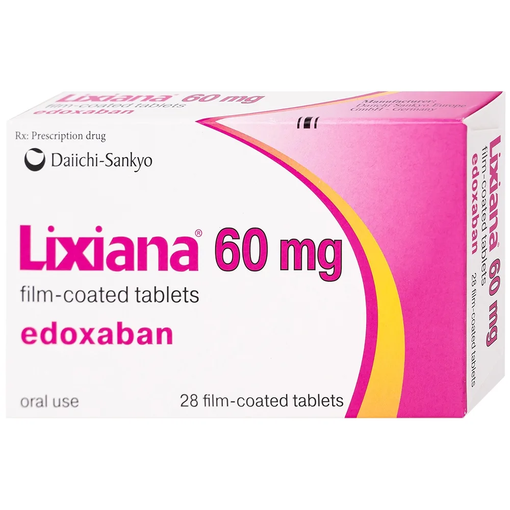 Hình ảnh Thuốc Lixiana 60mg Daiichi-Sankyo phòng ngừa đột quỵ và cục máu đông (2 vỉ x 14 viên)
