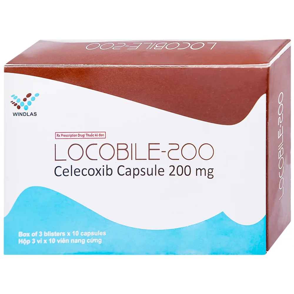 Hình ảnh Viên nang cứng Locobile-200 Windlas Biotech điều trị thoái hóa khớp, viêm khớp dạng thấp (3 vỉ x 10 viên)