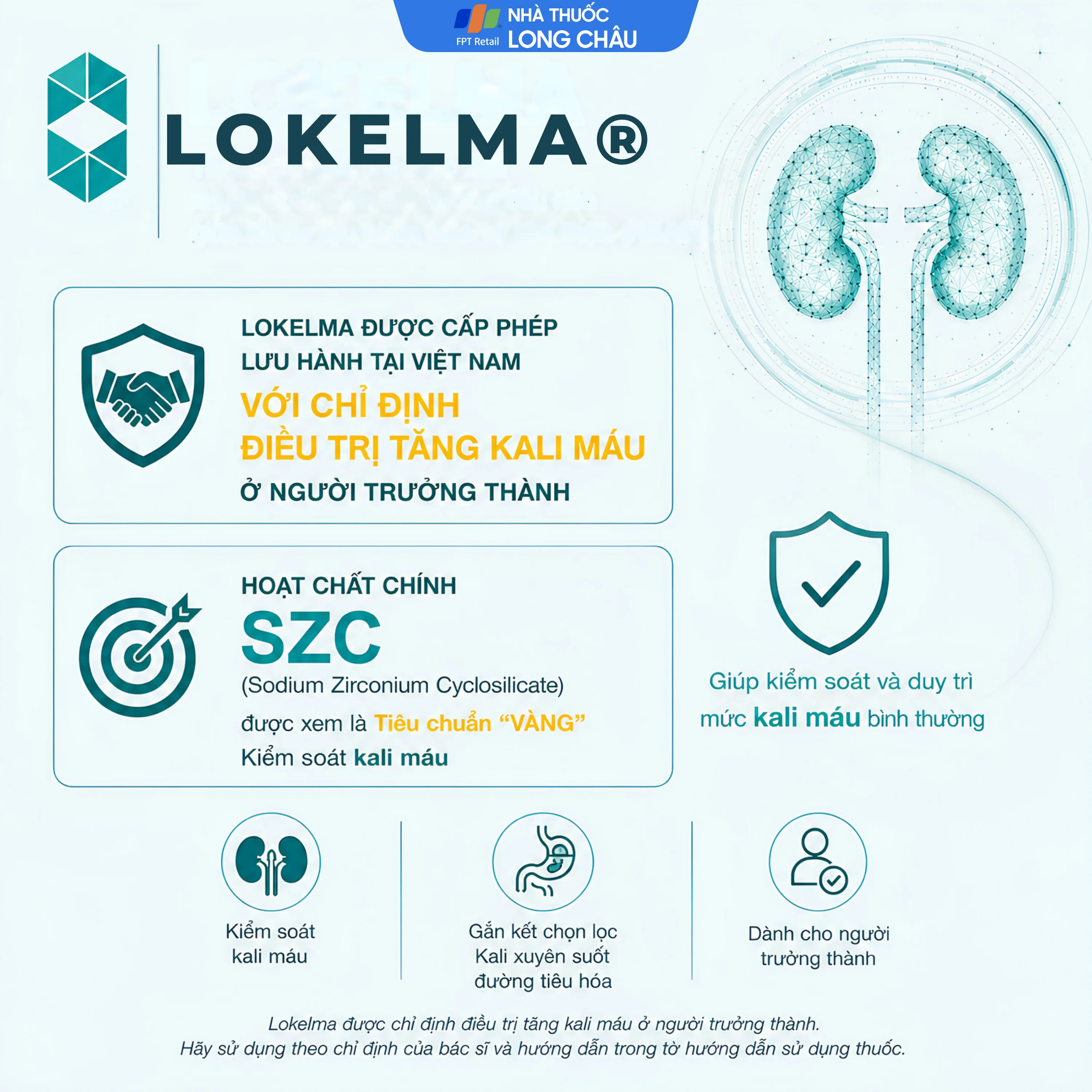 Hình ảnh Bột pha hỗn dịch uống Lokelma 5g AstraZeneca điều trị tăng Kali máu cho người trưởng thành (Hộp 30 gói)