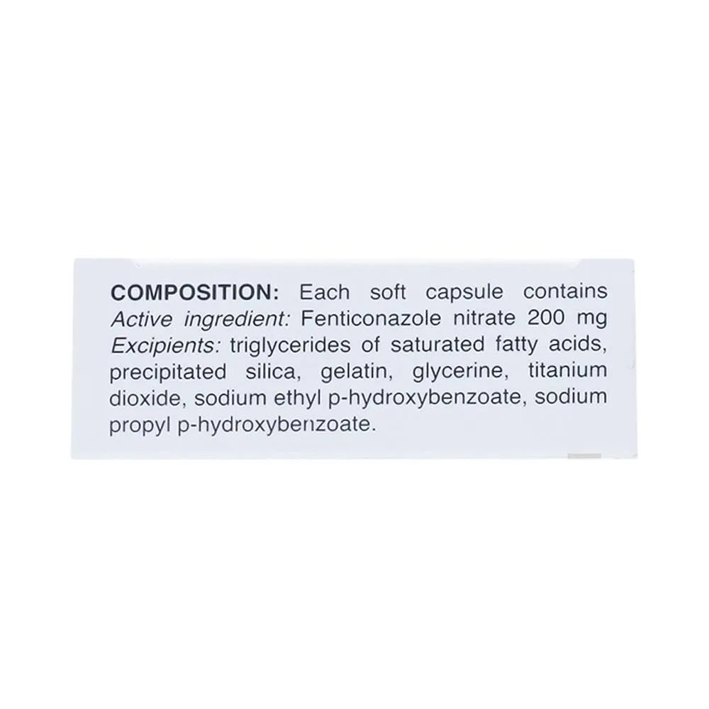 Hình ảnh Viên đặt âm đạo Lomexin 200mg điều trị nhiễm nấm Candida âm hộ - âm đạo (1 vỉ x 6 viên)