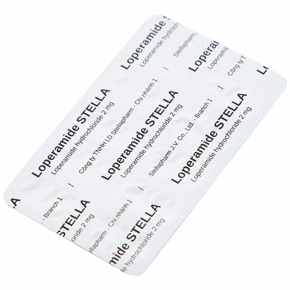 Hình ảnh Viên nang cứng Loperamide Stella 2mg giảm tiêu chảy cấp (5 vỉ x 10 viên)