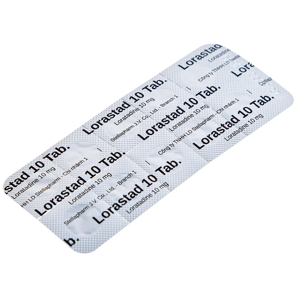 Hình ảnh Viên nén Lorastad 10 Tab Stella giảm viêm mũi và mày đay mạn tính (2 vỉ x 10 viên)