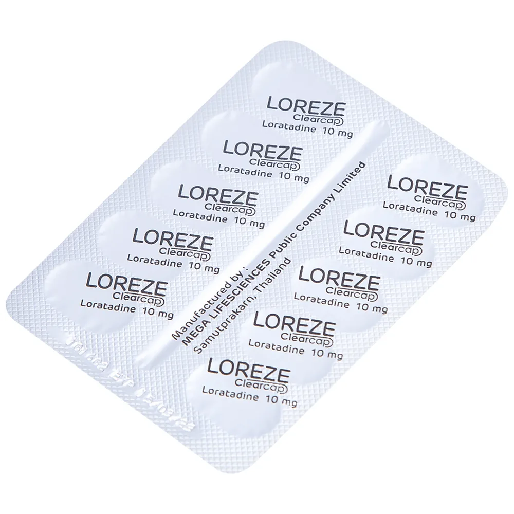 Hình ảnh Viên nang mềm Loreze 10mg MEGA We care điều trị viêm mũi dị ứng, mày đay (5 vỉ x 10 viên)