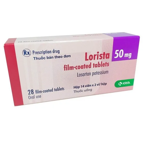 Hình ảnh Thuốc Lorista 50mg KRKA điều trị tăng huyết áp (2 vỉ x 14 viên)