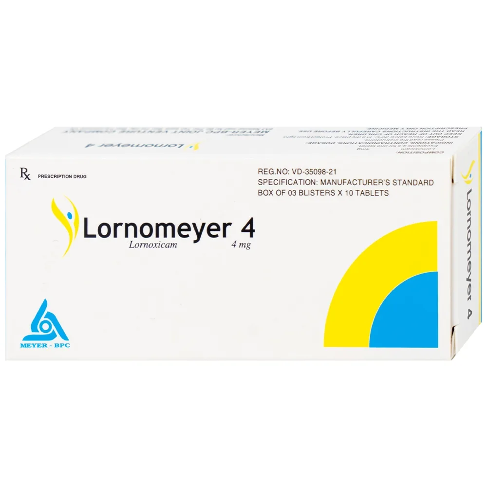 Hình ảnh Thuốc Lornomeyer 4 Meyer giảm đau, kháng viêm xương khớp (3 vỉ x 10 viên)