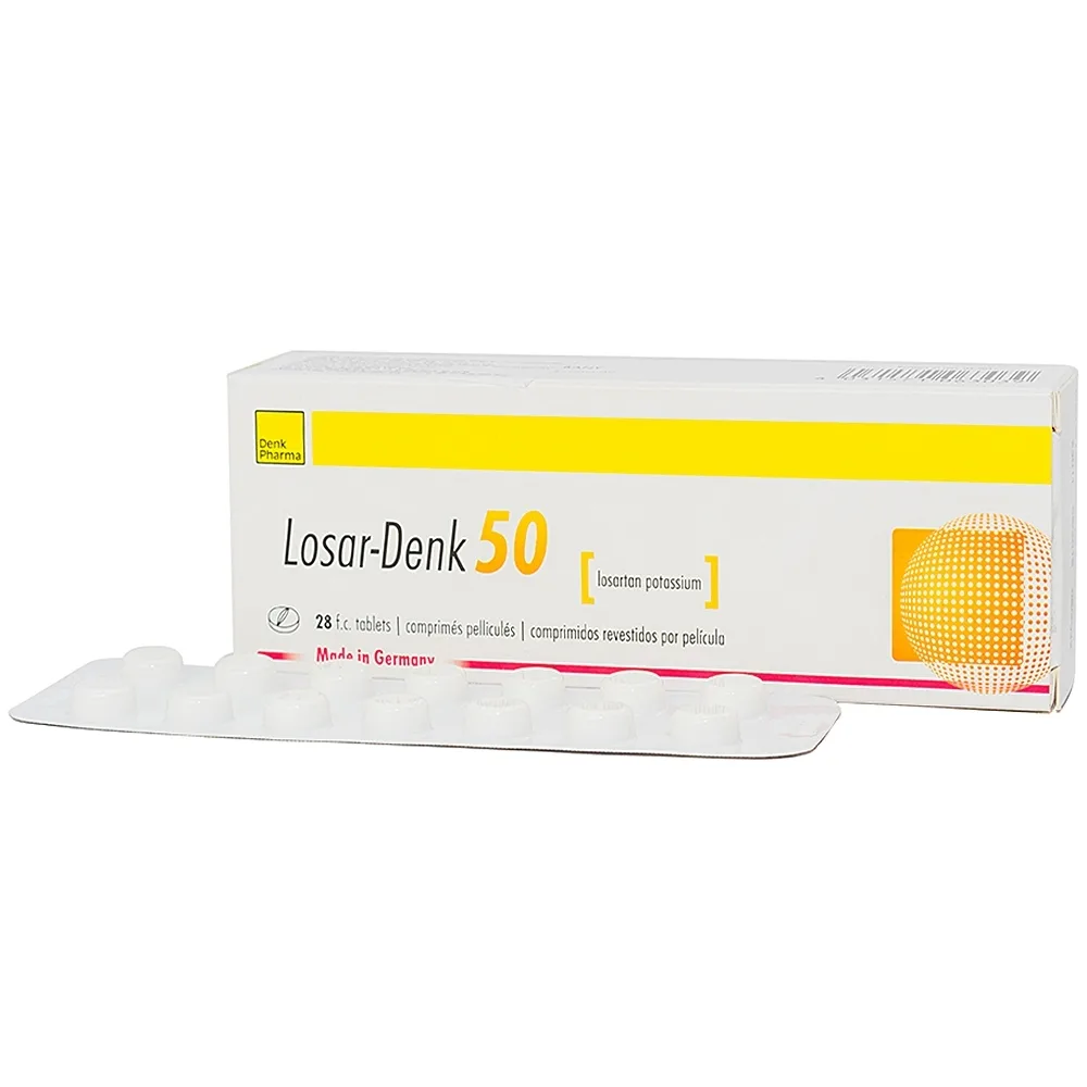 Hình ảnh Viên nén Losar-Denk 50 điều trị tăng huyết áp (2 vỉ x 14 viên)