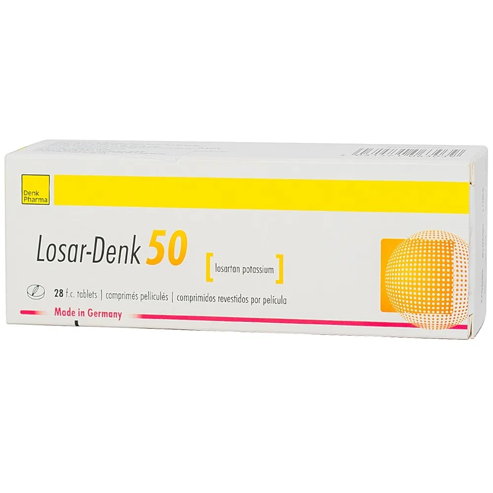 Hình ảnh Viên nén Losar-Denk 50 điều trị tăng huyết áp (2 vỉ x 14 viên)