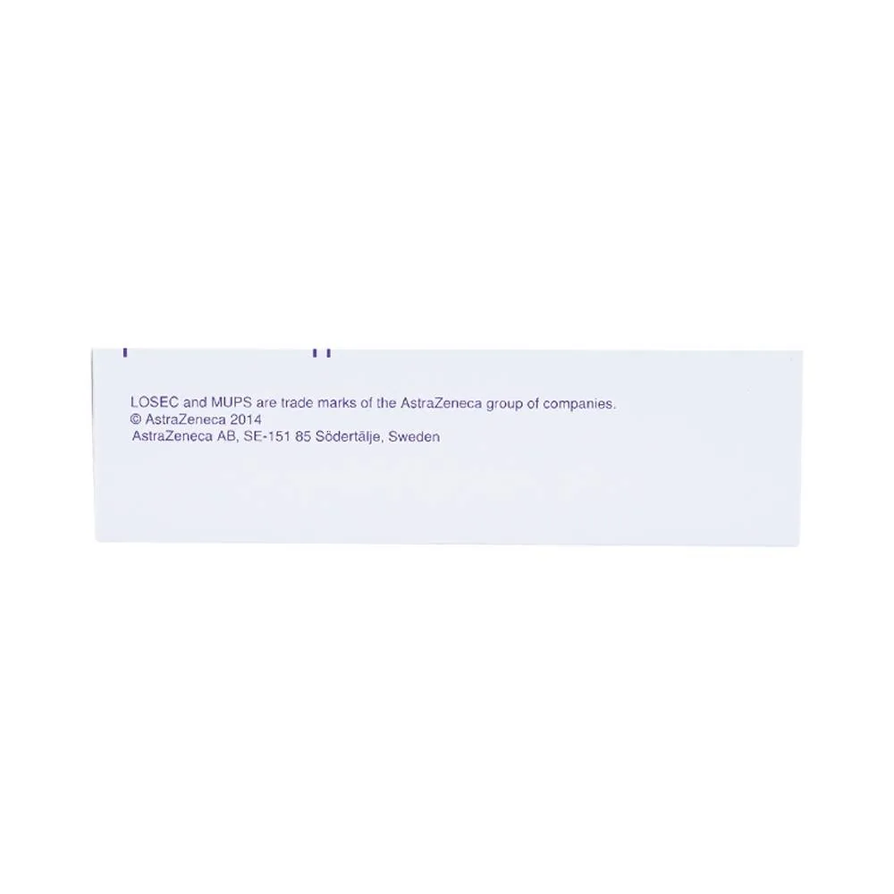 Hình ảnh Viên nén Losec Mups 20mg AstraZeneca điều trị loét tá tràng, dạ dày (2 vỉ x 7 viên)