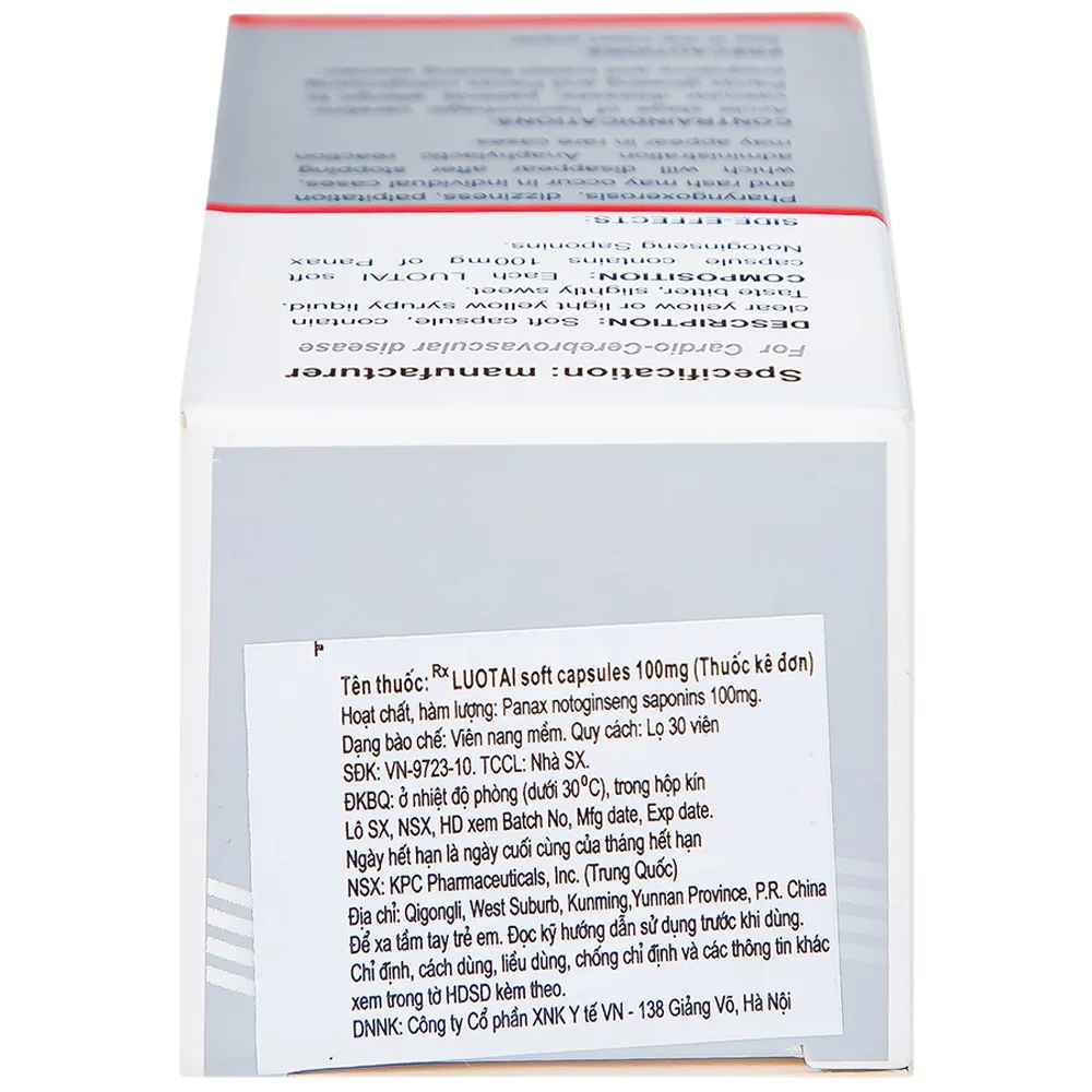 Hình ảnh Thuốc Luotai Kunming điều trị đột quỵ, liệt nửa người (30 viên)
