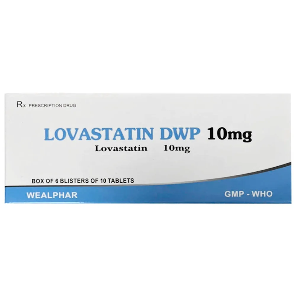 Hình ảnh Thuốc Lovastatin Dwp 10mg Wealphar hỗ trợ điều trị tăng cholesterol máu tiên phát (6 vỉ x 10 viên)