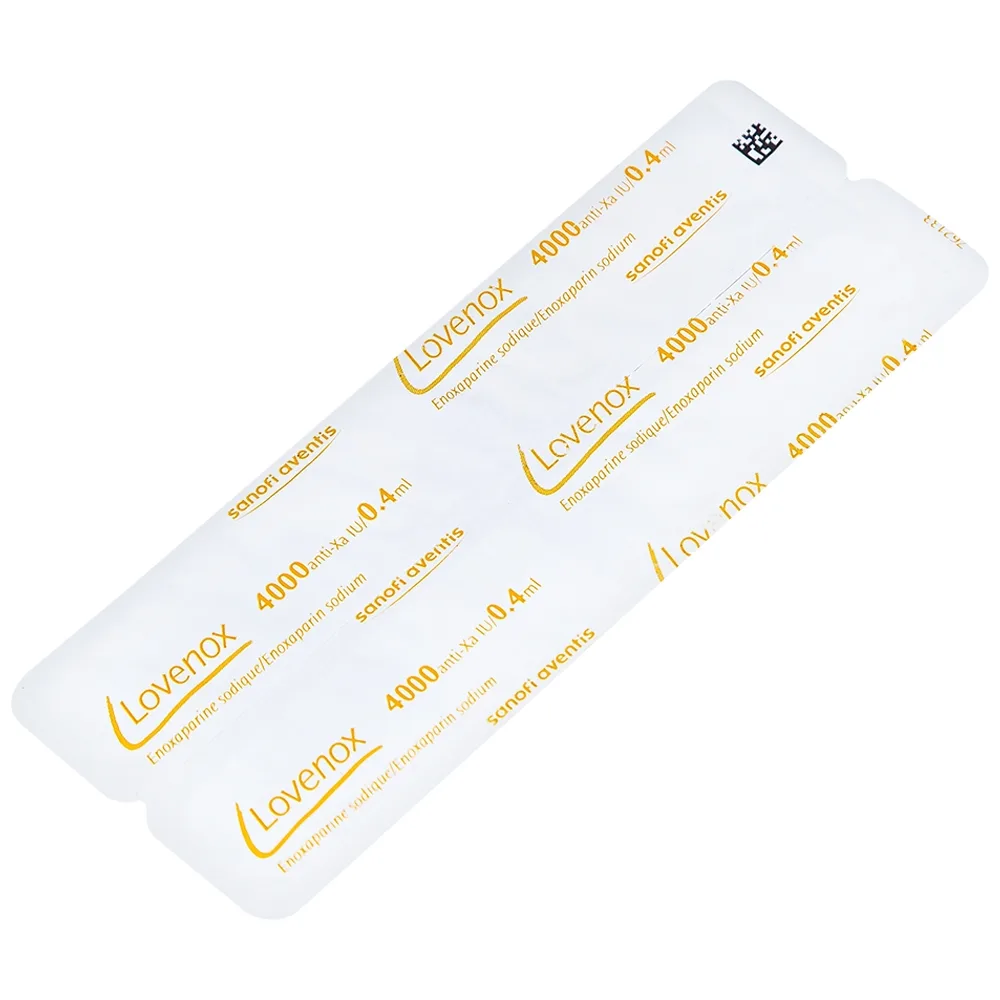 Hình ảnh Dung dịch tiêm Lovenox 4000 anti-Xa IU/0.4 ml điều trị dự phòng bệnh thuyên tắc huyết khối tĩnh mạch (2 ống)