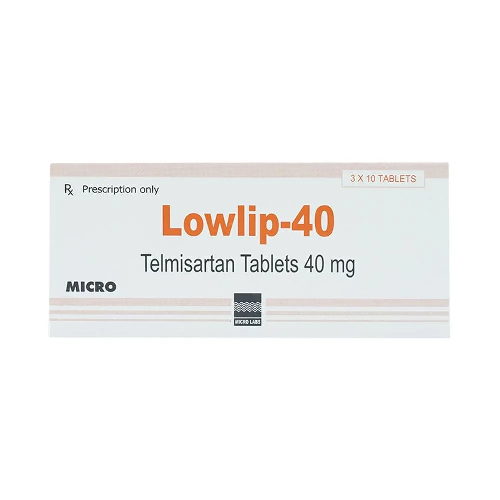 Hình ảnh Thuốc Lowlip 40 Micro điều trị tăng huyết áp từ nhẹ đến vừa (3 vỉ x 10 viên)