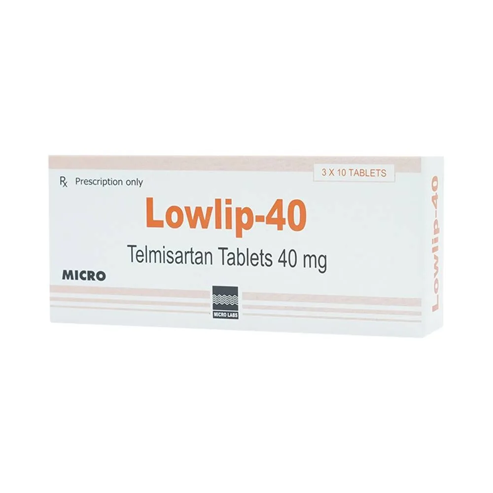 Hình ảnh Thuốc Lowlip 40 Micro điều trị tăng huyết áp từ nhẹ đến vừa (3 vỉ x 10 viên)