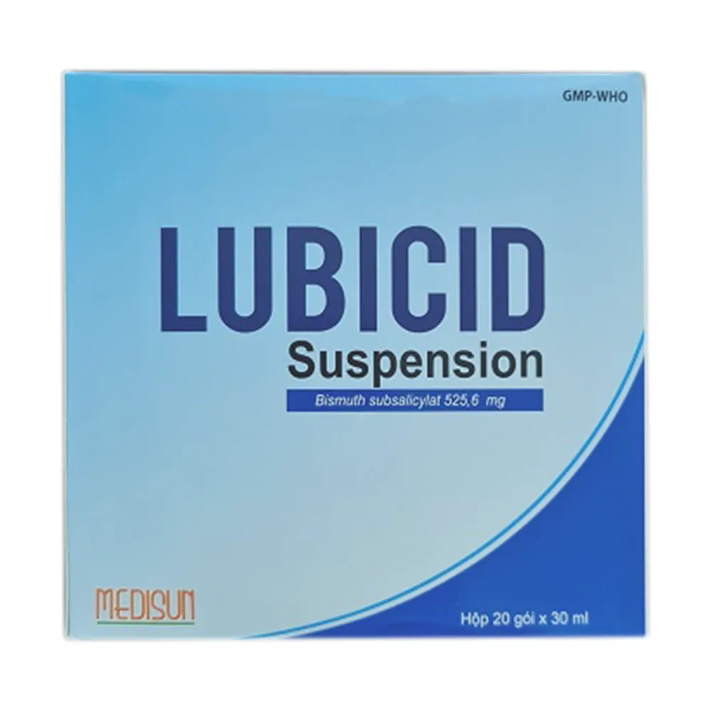 Hình ảnh Thuốc Lubicid Suspension Medisun giảm nhẹ các triệu chứng buồn nôn, ăn không tiêu (20 gói x 30ml)
