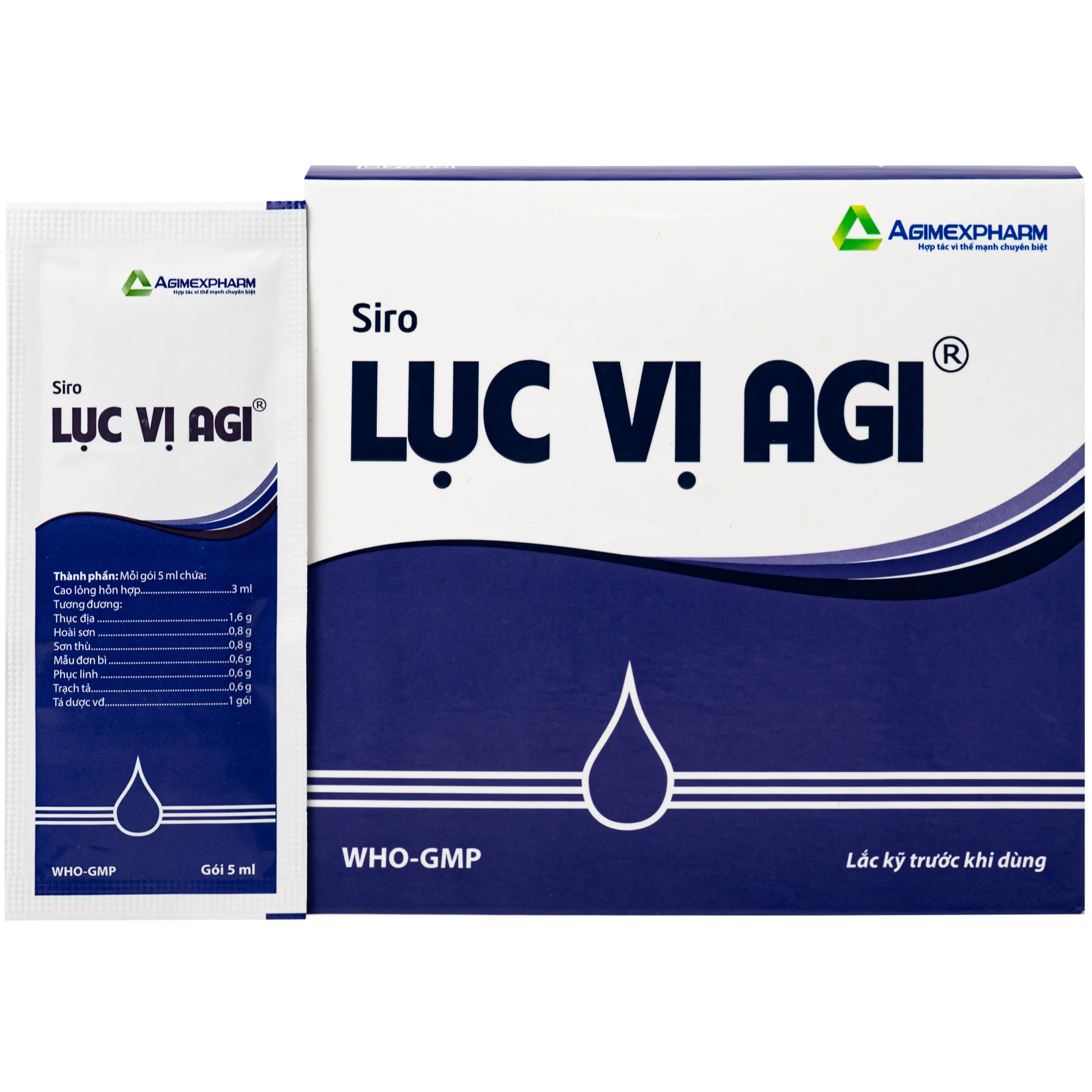 Hình ảnh Lục vị agi Điều trị biếng ăn, ra mồ hôi trộm ở trẻ, di mộng tinh miệng lưỡi lở loét ở người lớn (Hộp 30 gói)