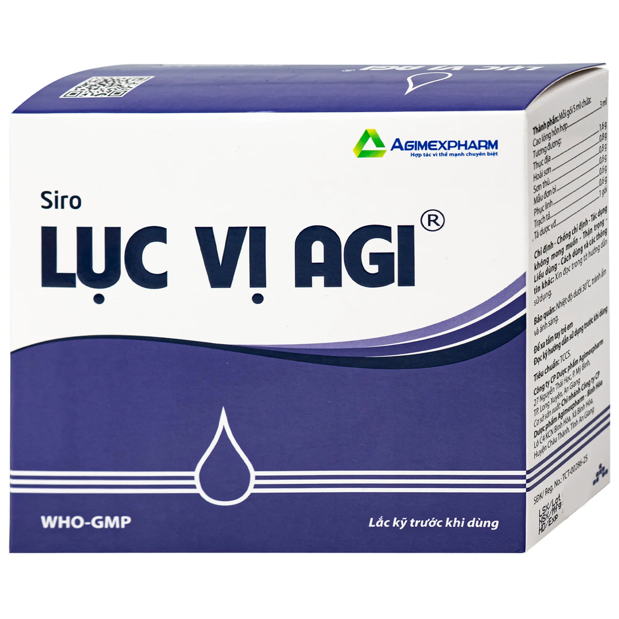 Hình ảnh Lục vị agi Điều trị biếng ăn, ra mồ hôi trộm ở trẻ, di mộng tinh miệng lưỡi lở loét ở người lớn (Hộp 30 gói)