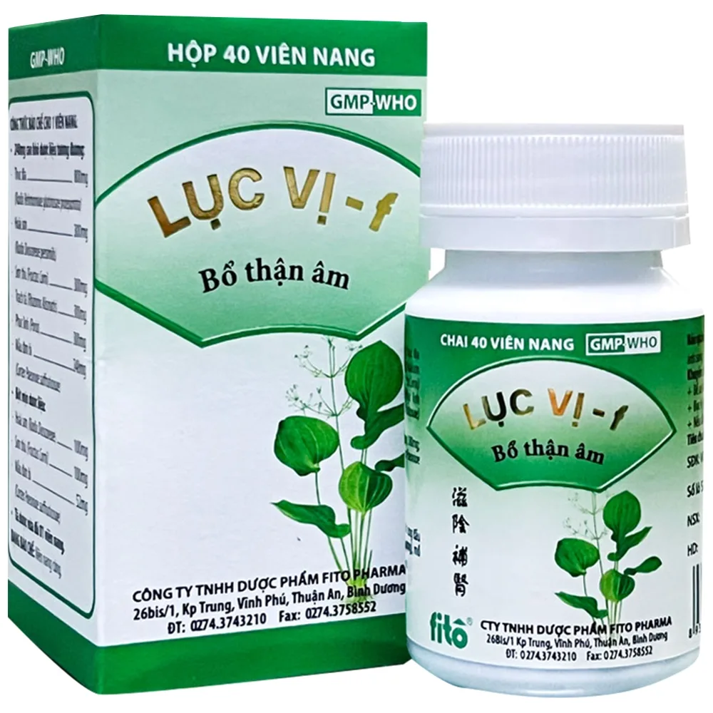 Hình ảnh Thuốc Lục Vị F Bổ thận âm Fito điều trị thận âm suy tổn, chóng mặt, ù tai (40 viên)