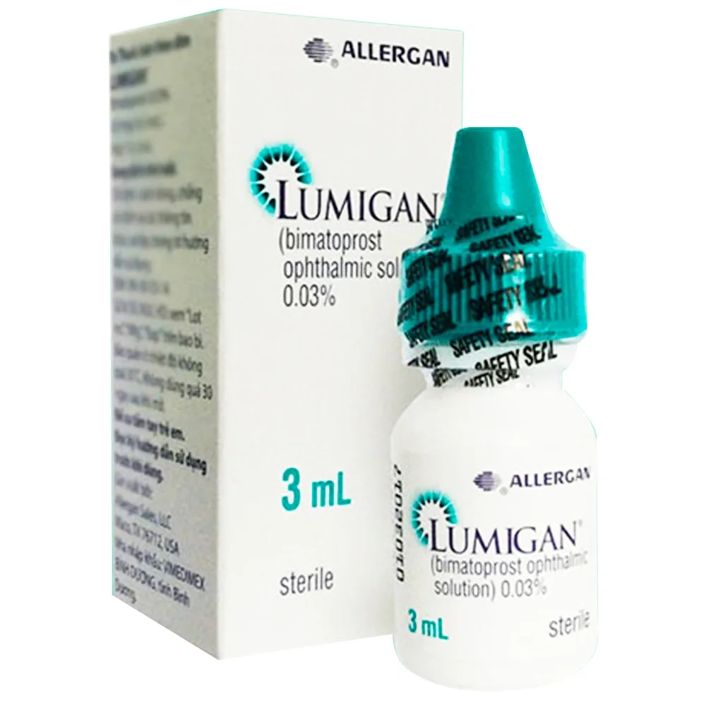 Hình ảnh Thuốc nhỏ mắt Lumigan 0.03% Allergan giảm tăng áp suất nội nhãn (3ml)