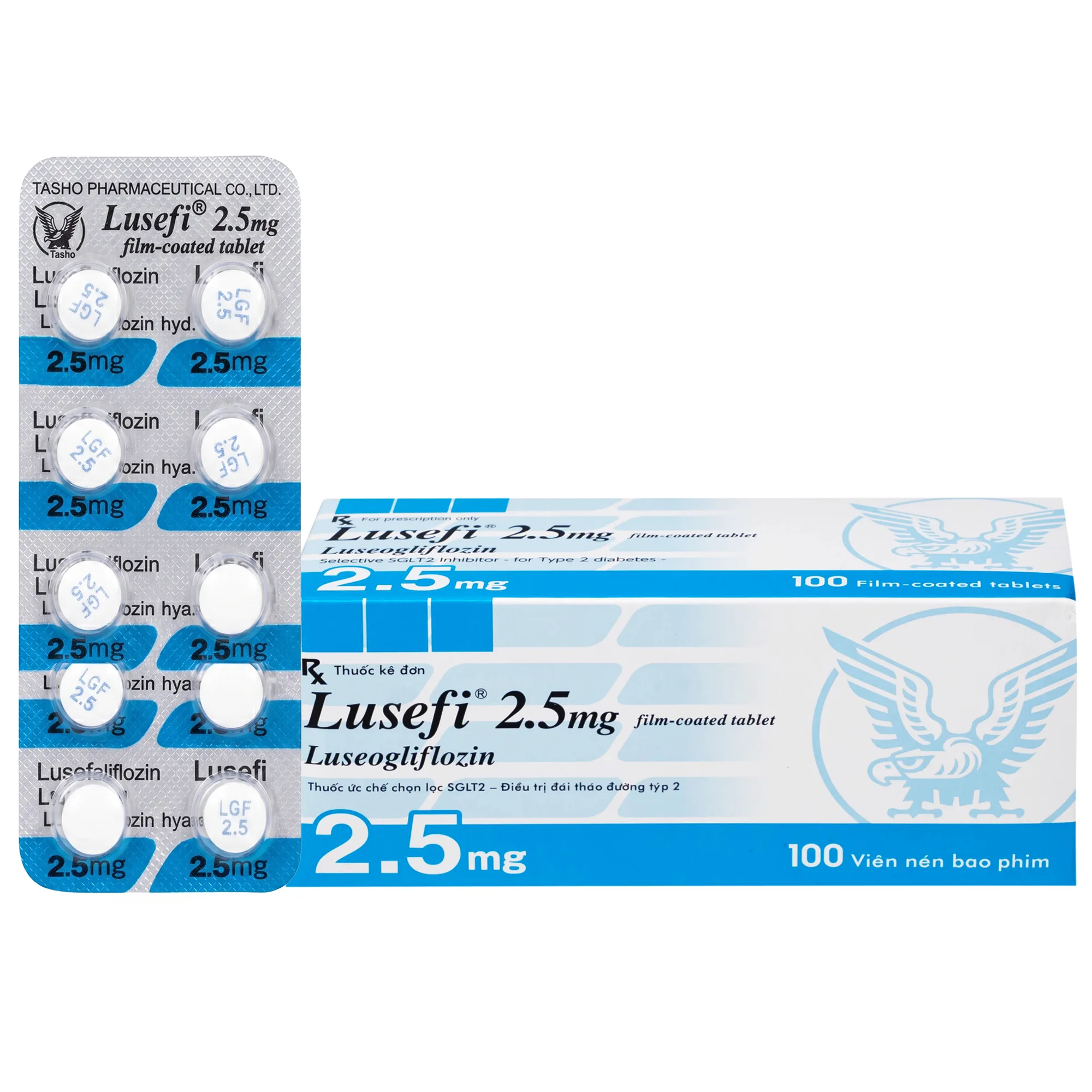Hình ảnh Thuốc Lusefi 2.5mg Taisho điều trị bệnh đái tháo đường tuýp 2 (10 vỉ x 10 viên)