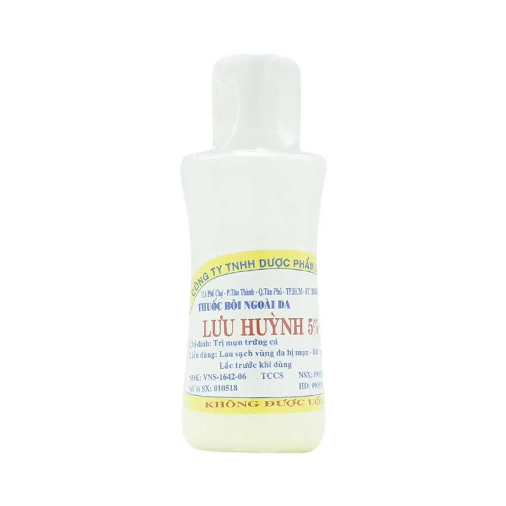 Hình ảnh Dung dịch Lưu Huỳnh 5% Nam Việt điều trị mụn trứng cá (60ml)