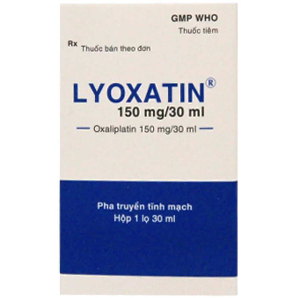 Hình ảnh Thuốc Lyoxatin 150mg/30ml Bidiphar điều trị bổ trợ ung thư đại tràng giai đoạn III, ung thư đại - trực tràng muộn (30ml)