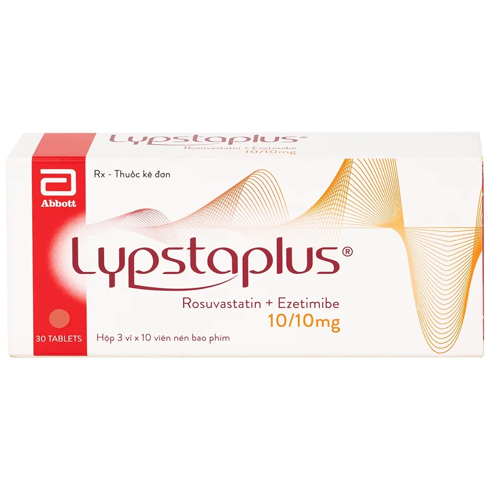 Hình ảnh Viên nén Lypstaplus 10/10mg Abbott điều trị tăng cholesterol máu nguyên phát (3 vỉ x 10 viên)