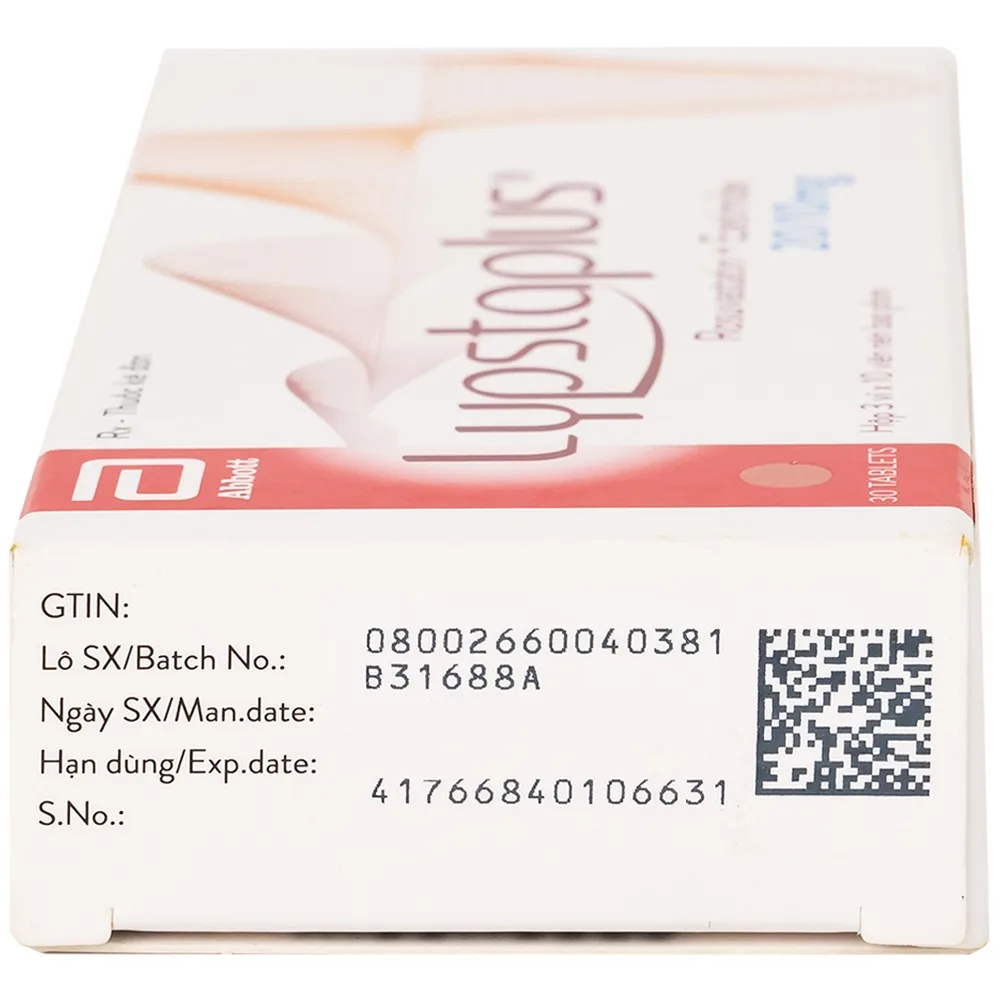 Hình ảnh Viên nén Lypstaplus 20/10mg Abbott điều trị tăng cholesterol máu nguyên phát (3 vỉ x 10 viên)