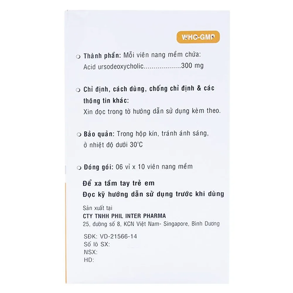 Hình ảnh Viên nang mềm Macibin 300mg Phil Inter Pharma làm tan sỏi mật, điều trị xơ gan (6 vỉ X 10 viên) 