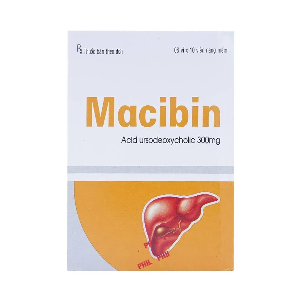Hình ảnh Viên nang mềm Macibin 300mg Phil Inter Pharma làm tan sỏi mật, điều trị xơ gan (6 vỉ X 10 viên) 