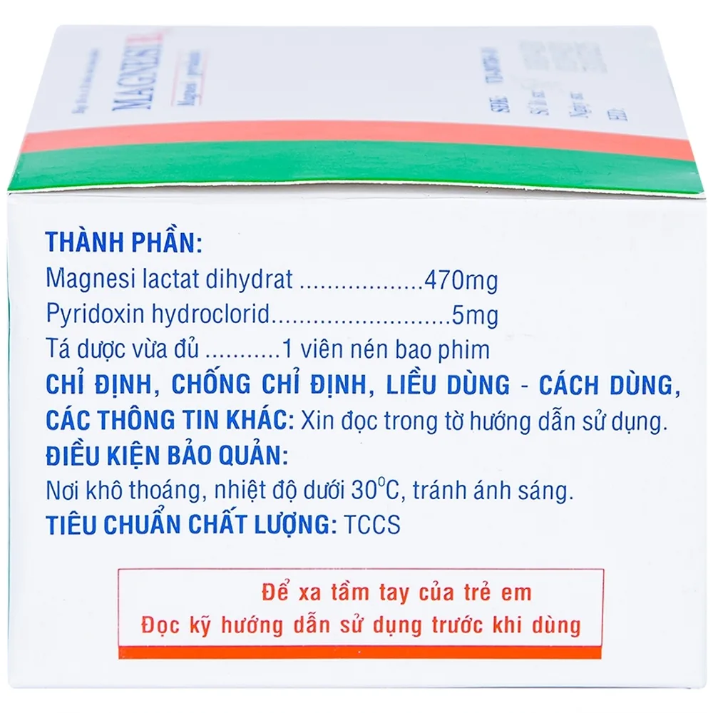 Hình ảnh Viên nén Magnesi B6 Medipharco điều trị các trường hợp thiếu magnesi đơn độc hay kết hợp (10 vỉ x 10 viên)