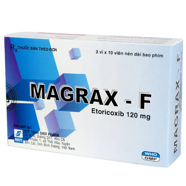 Hình ảnh Thuốc Magrax-F 120mg DaviPharm điều trị cơn gout cấp (3 vỉ x 10 viên)
