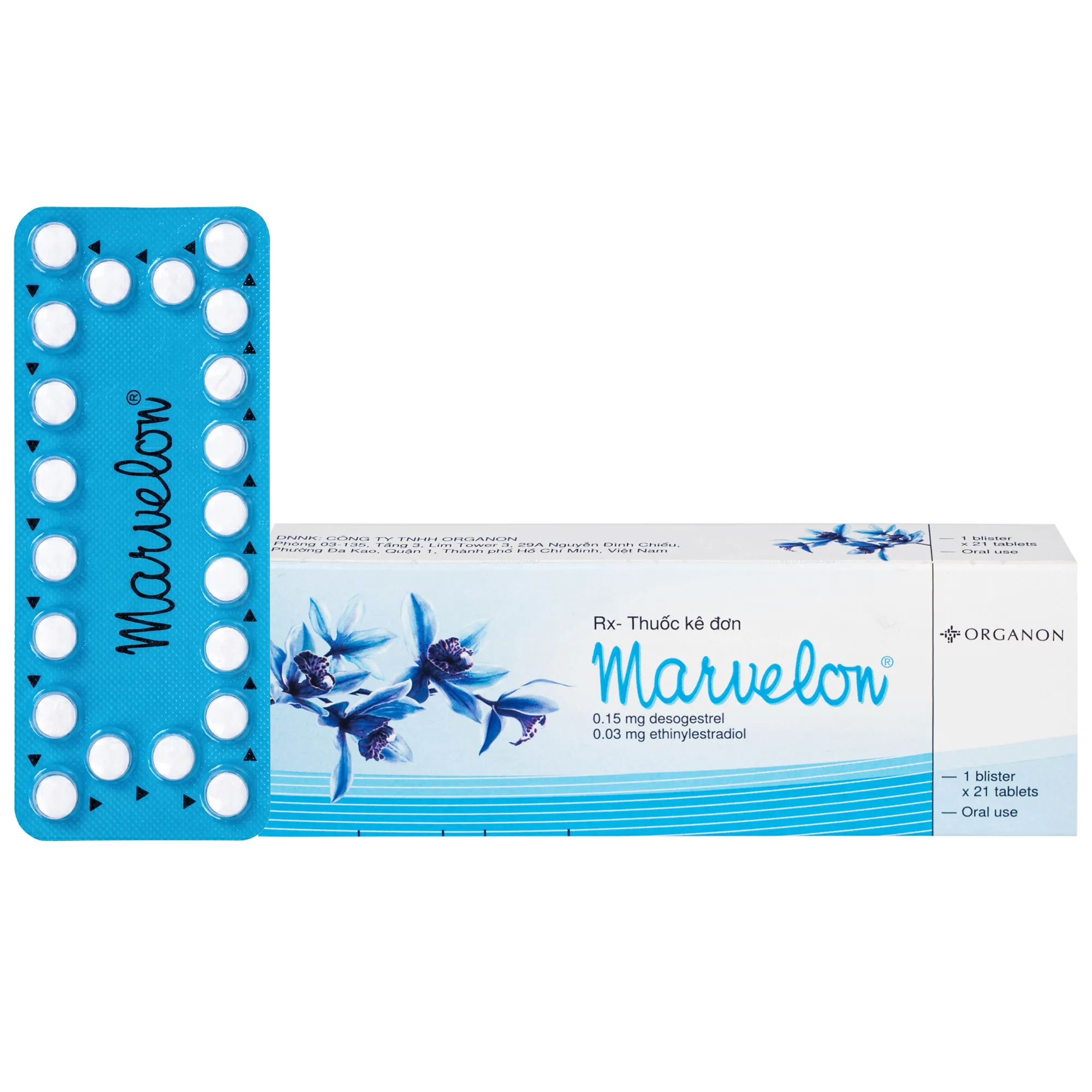 Hình ảnh Thuốc tránh thai Marvelon Organon (21 viên)