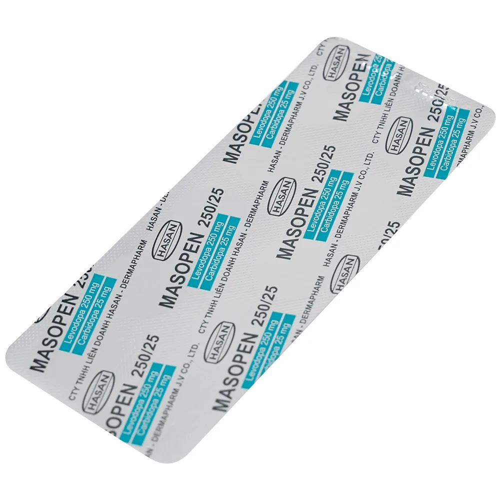 Hình ảnh Thuốc Masopen 250/25 Hasan điều trị triệu chứng bệnh parkinson (3 vỉ x 10 viên)