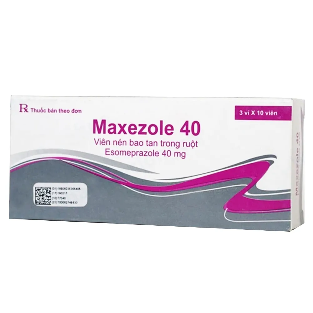 Hình ảnh Viên nén Maxezole 40 Bharat điều trị bệnh trào ngược dạ dày thực quản (3 vỉ x 10 viên)
