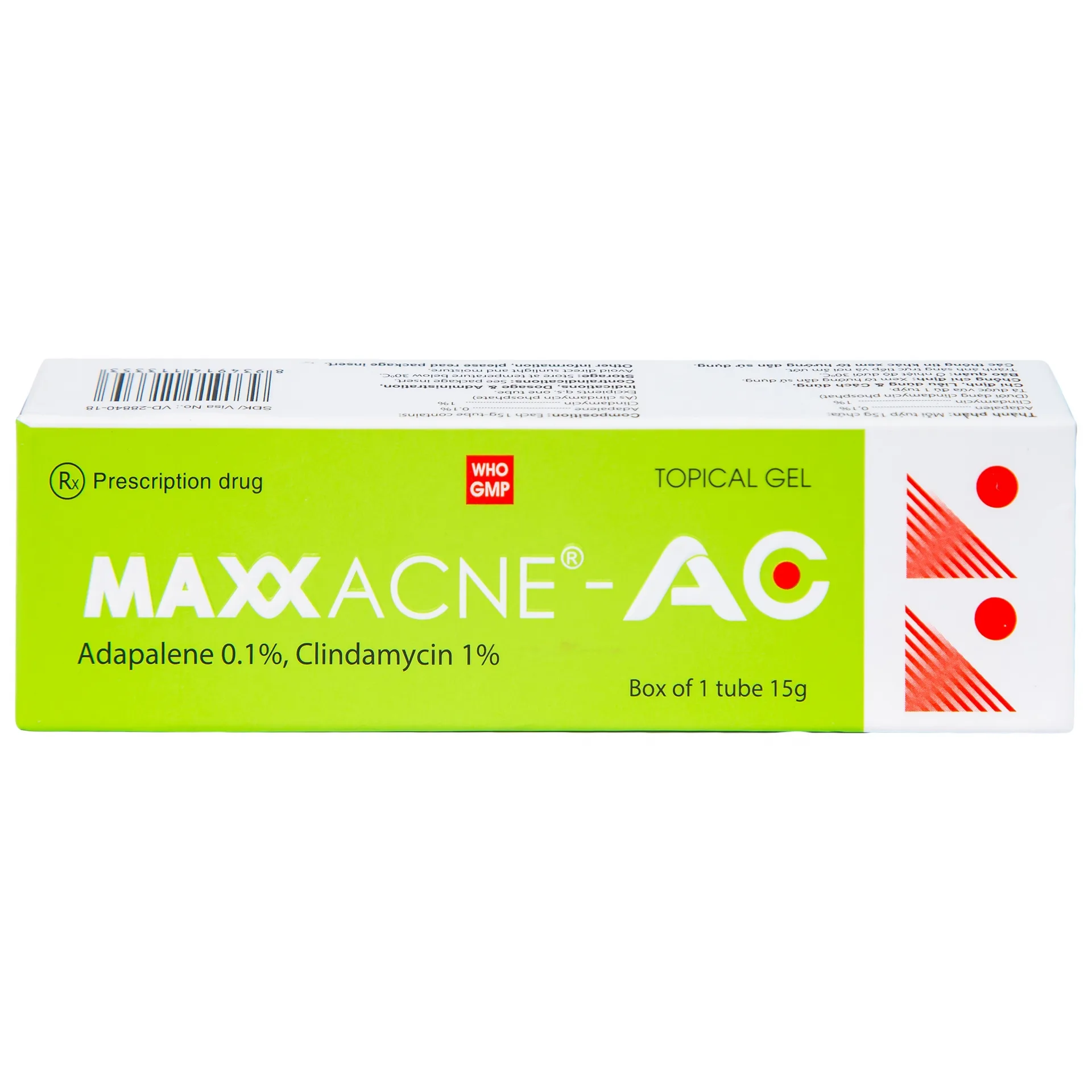 Hình ảnh Gel bôi da Maxx Acne-AC Ampharco U.S.A điều trị mụn trứng cá (15g)