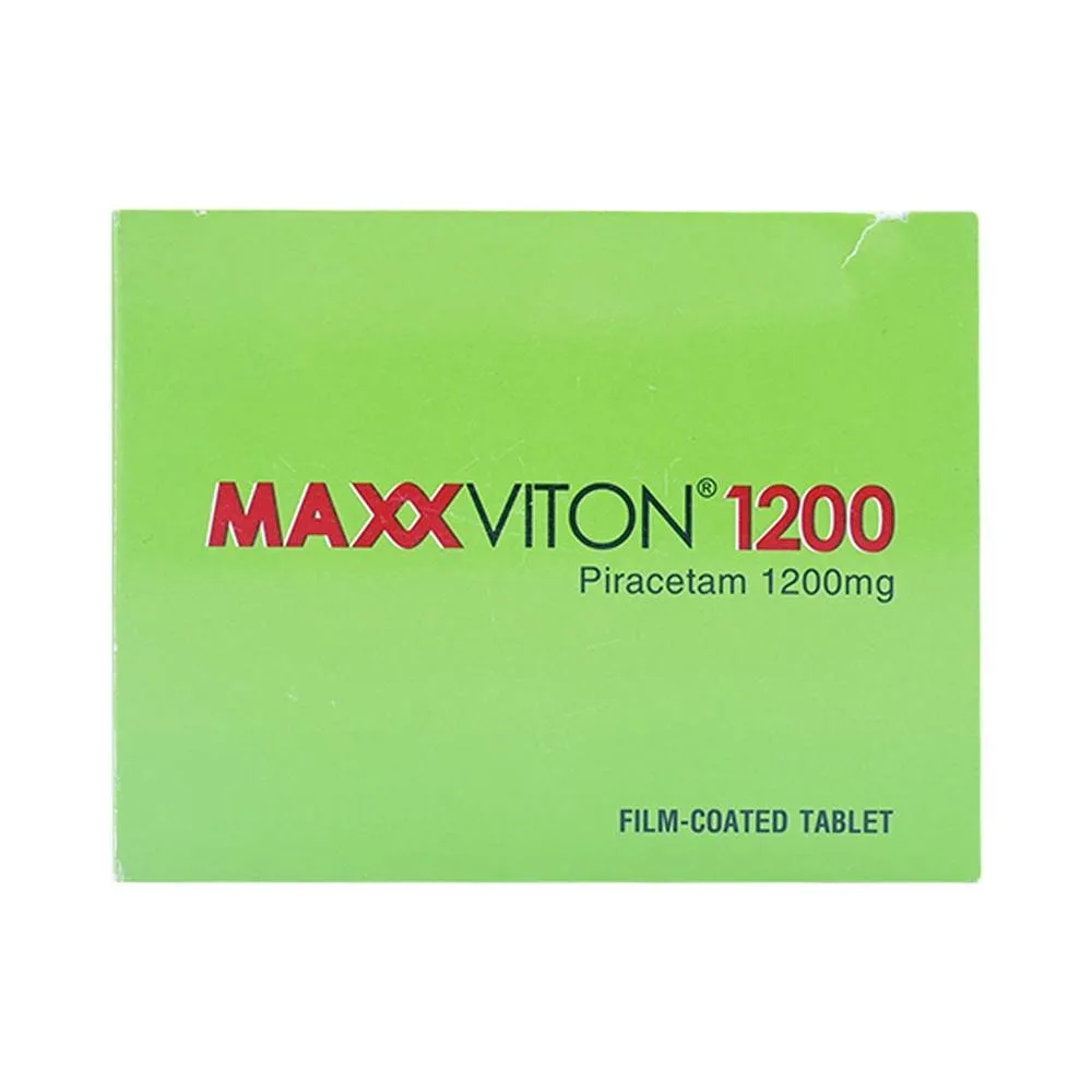 Hình ảnh Viên nén Maxx Viton 1200 Ampharco U.S.A điều trị triệu chứng chóng mặt, suy giảm trí nhớ (10 vỉ x 10 viên)