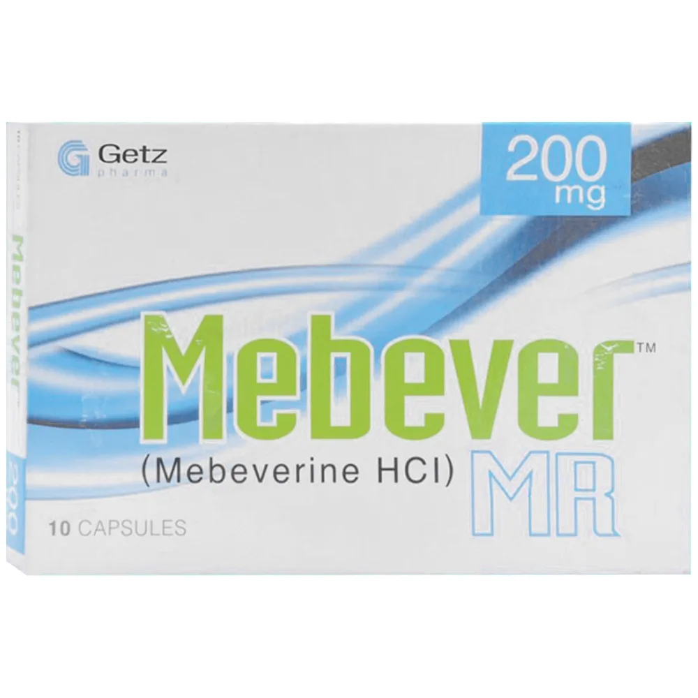 Hình ảnh Thuốc Mebever MR 200mg Getz điều trị hội chứng ruột kích thích (1 vỉ x 10 viên)