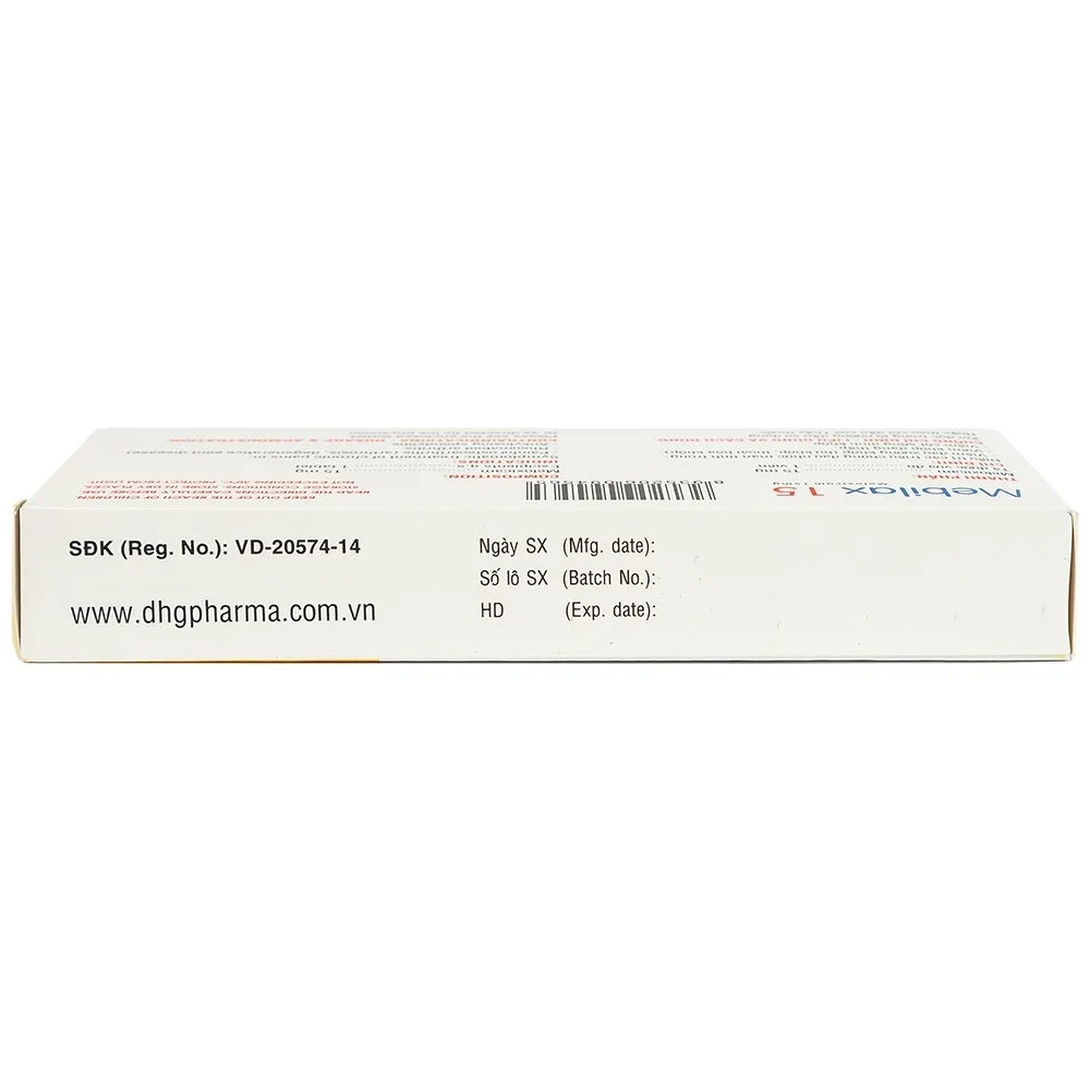 Hình ảnh Thuốc Mebilax 15 DHG điều trị viêm đau cơ xương khớp (2 vỉ x 10 viên) 
