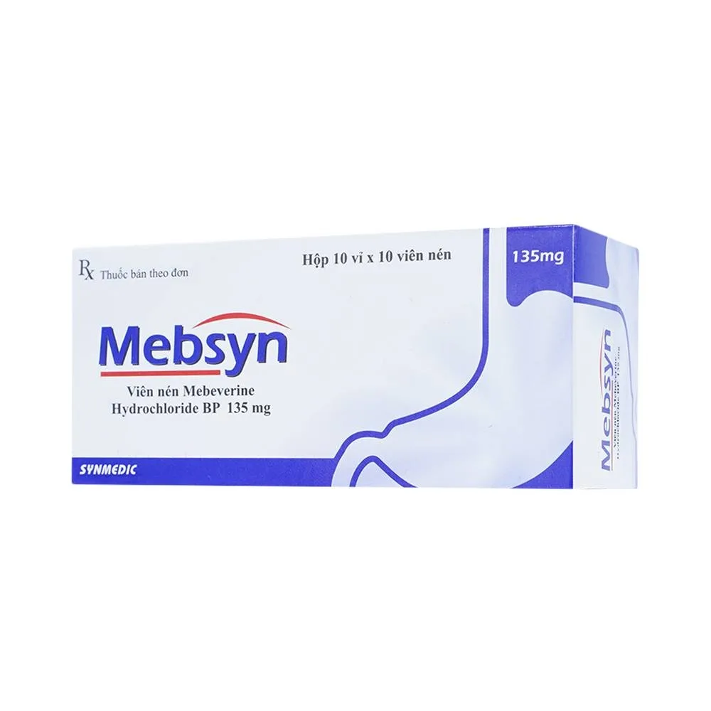 Hình ảnh Thuốc Mebsyn 135mg Synmedic điều trị hội chứng ruột kích thích (10 vỉ x 10 viên)