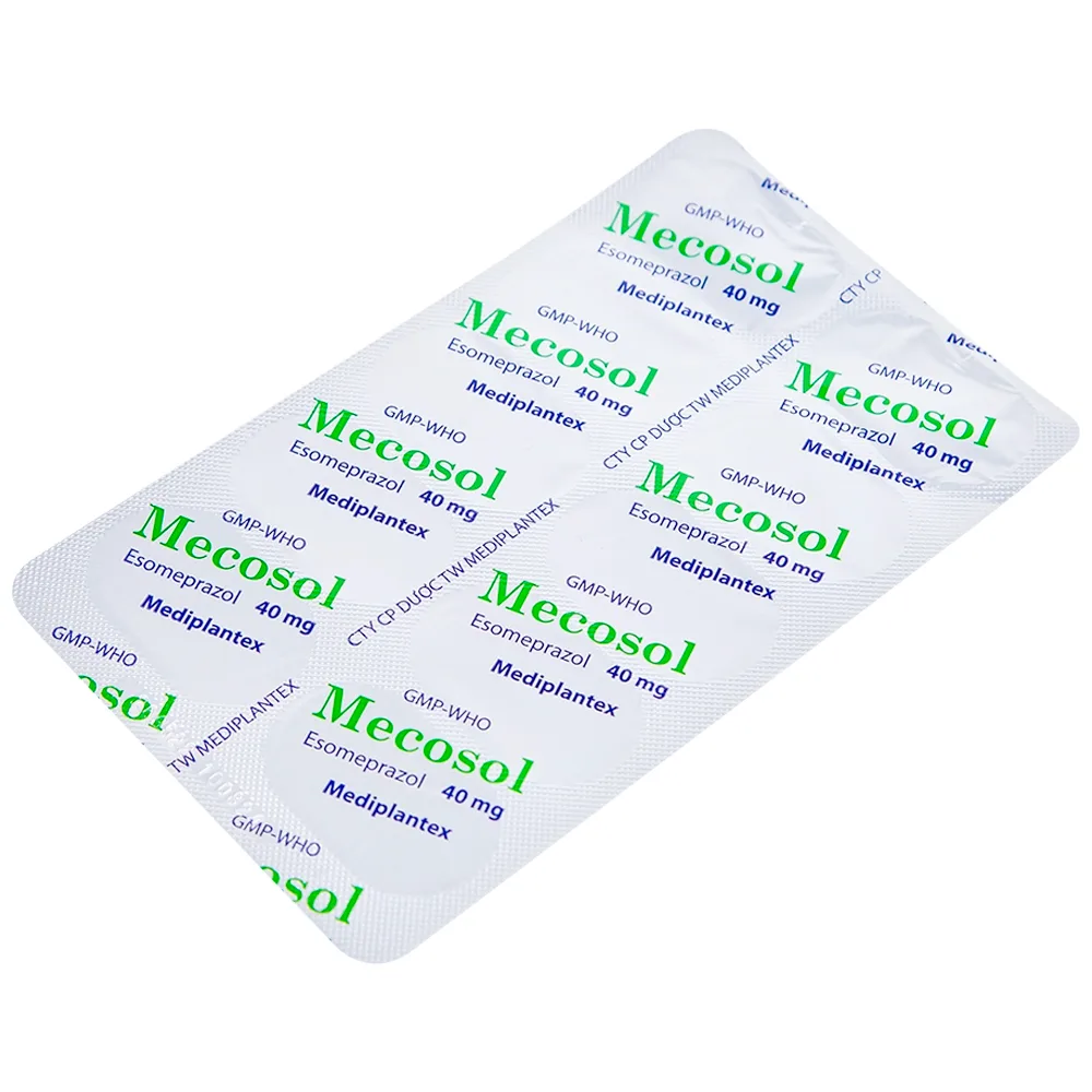 Hình ảnh Viên nang cứng Mecosol 40mg Mediplantex điều trị bệnh trào ngược - dạ dày, thực quản (1 vỉ x 10 viên)
