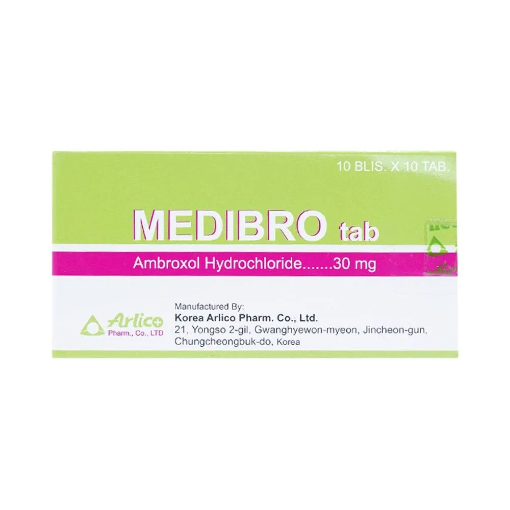 Hình ảnh Viên nén Medibro 30mg Arlico tiêu chất nhầy đường hô hấp (10 vỉ x 10 viên)