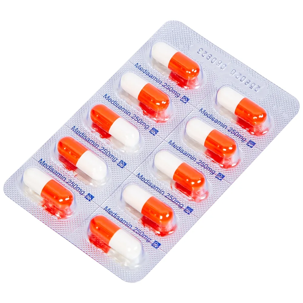 Hình ảnh Thuốc Medisamin 250mg Mediplantex điều trị tình trạng chảy máu (10 vỉ x 10 viên) 
