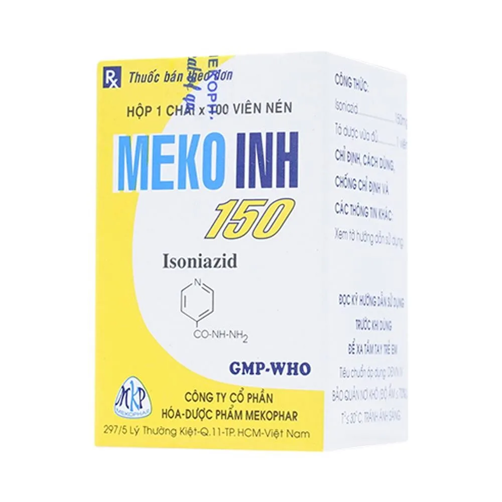 Hình ảnh Viên nén Meko INH 150 Mekophar phòng và điều trị lao phổi (100 viên)