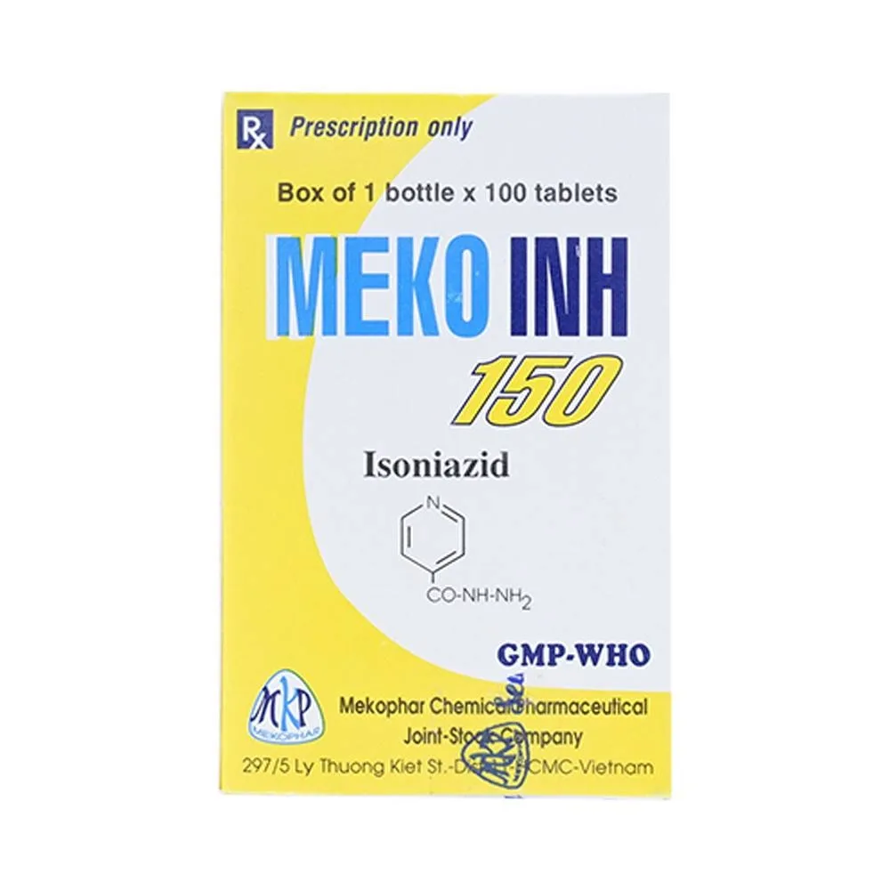 Hình ảnh Viên nén Meko INH 150 Mekophar phòng và điều trị lao phổi (100 viên)