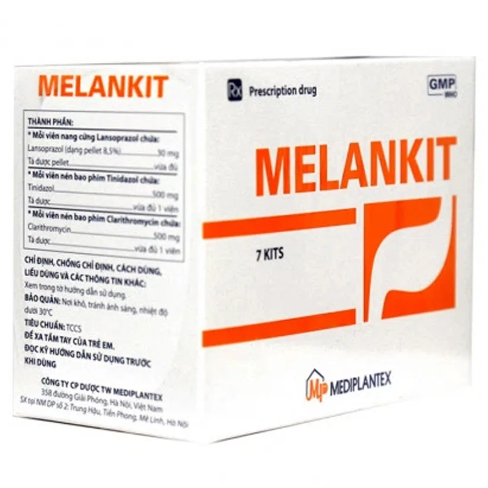 Hình ảnh Thuốc Melankit Mediplantex điều trị loét dạ dày tá tràng, viêm dạ dày mãn tính (7 vỉ x 6 viên)