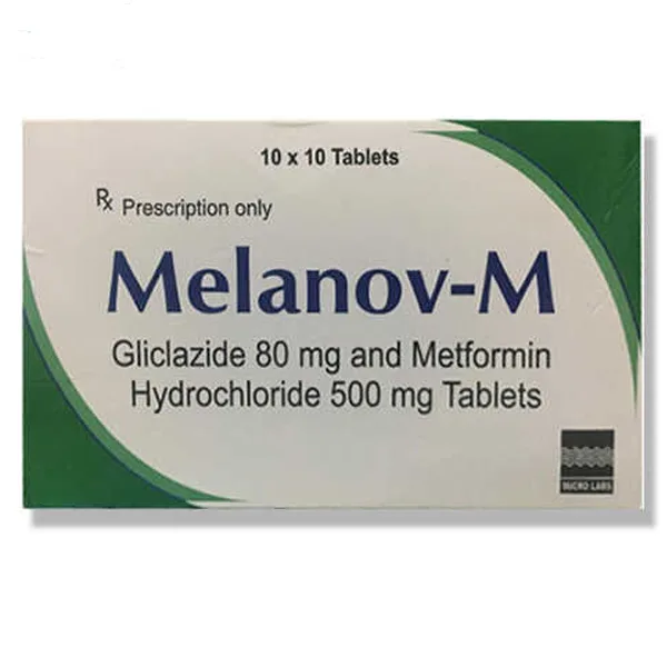 Hình ảnh Viên nén Melanov-M Micro điều trị đái tháo đường típ 2 (10 vỉ x 10 viên)